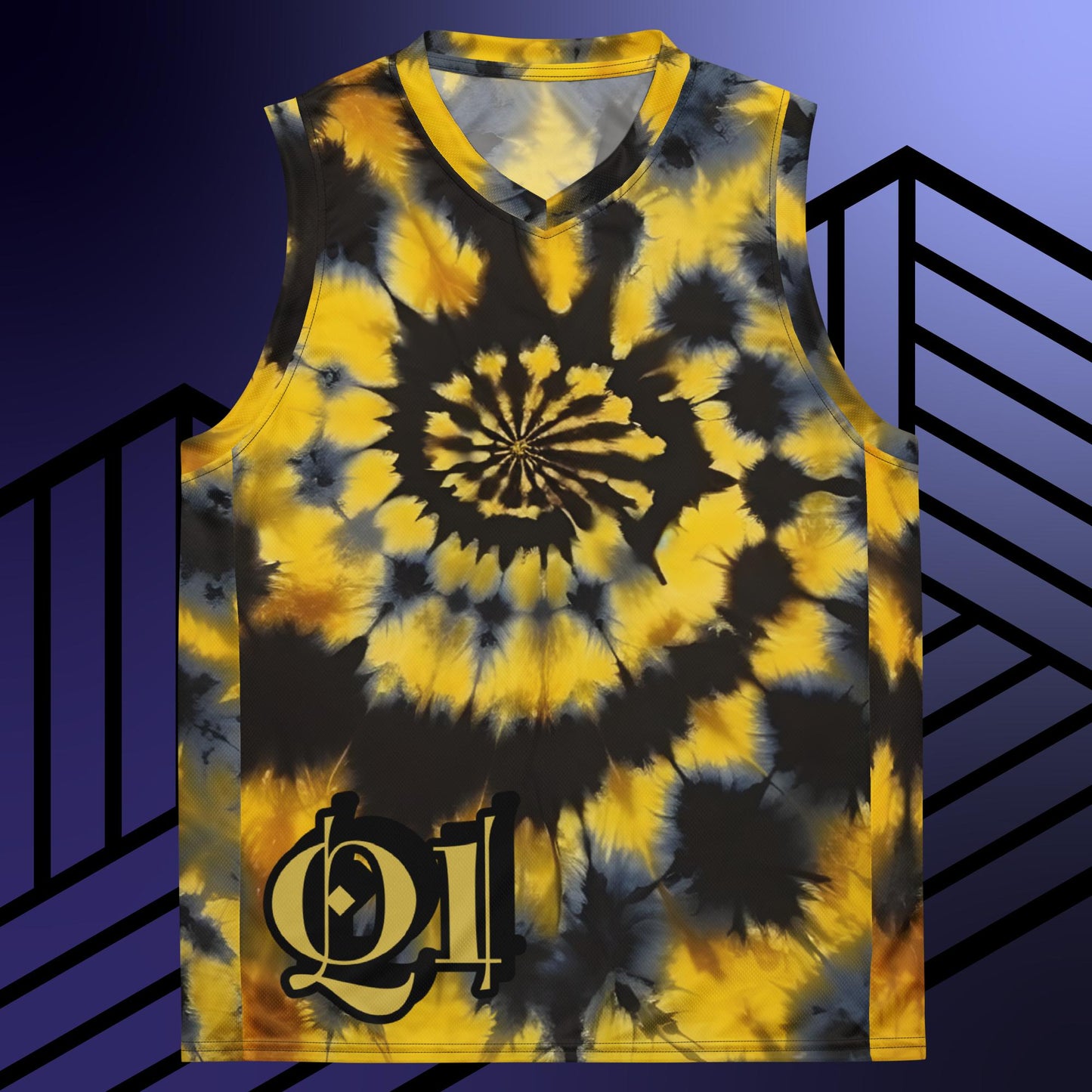 Trippy Tie Dye unisex basketball jersey