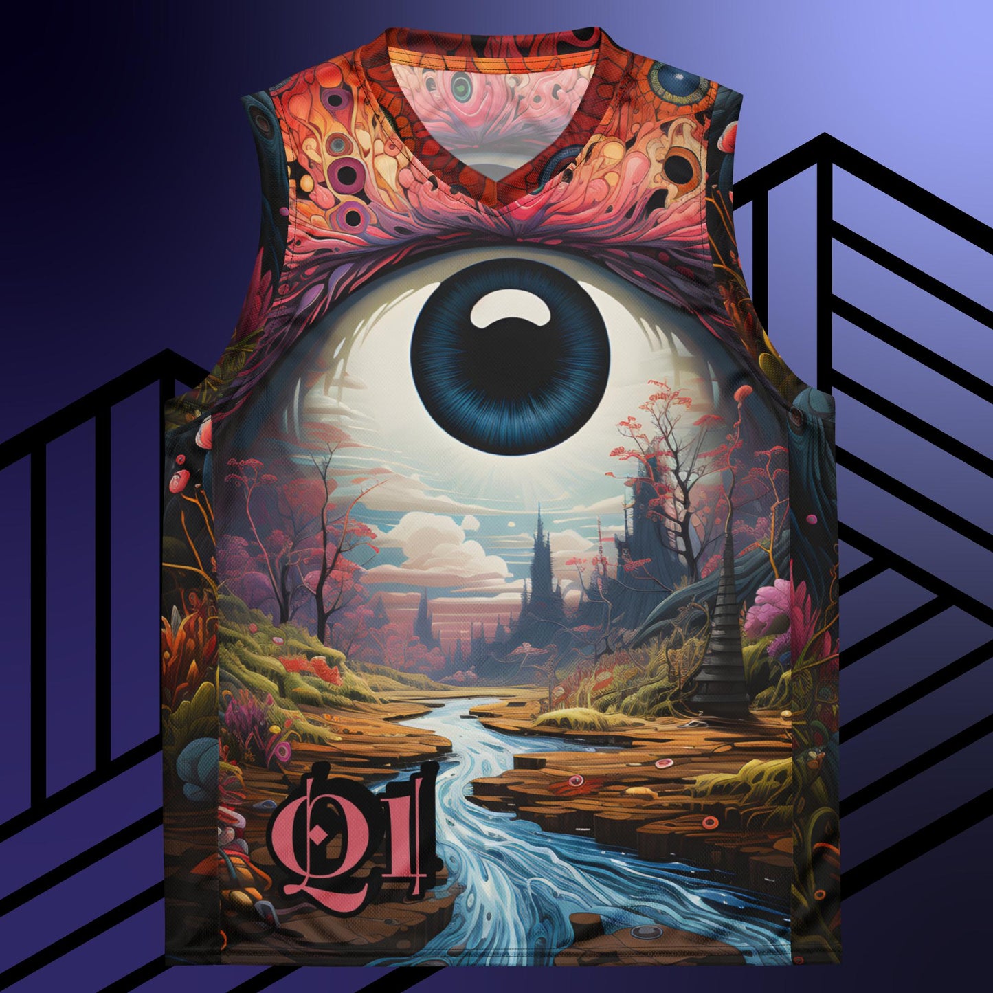 All Seeing unisex basketball jersey