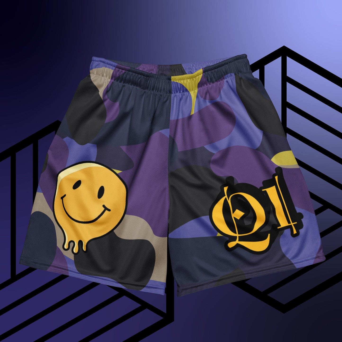 "Quantum-flage" Unisex mesh shorts