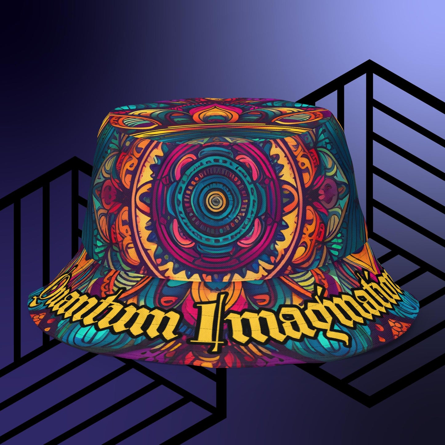 Psychedelic Mandala Reversible bucket hat
