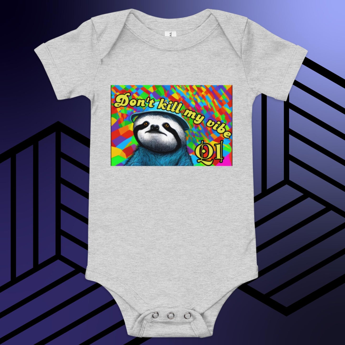 Don't Kill My Vibe Sloth Baby short sleeve one piece
