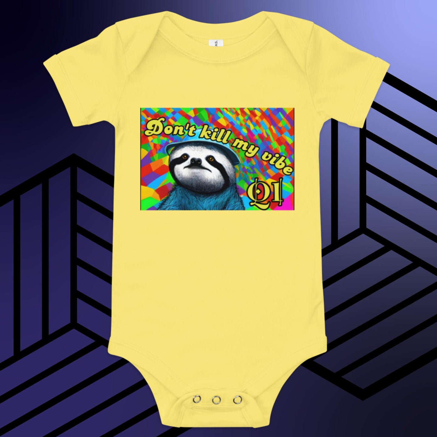 Don't Kill My Vibe Sloth Baby short sleeve one piece