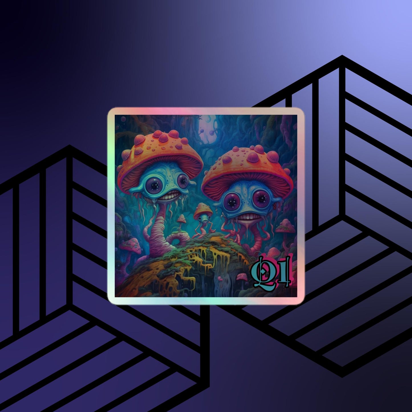 Quantum Caps Holographic stickers