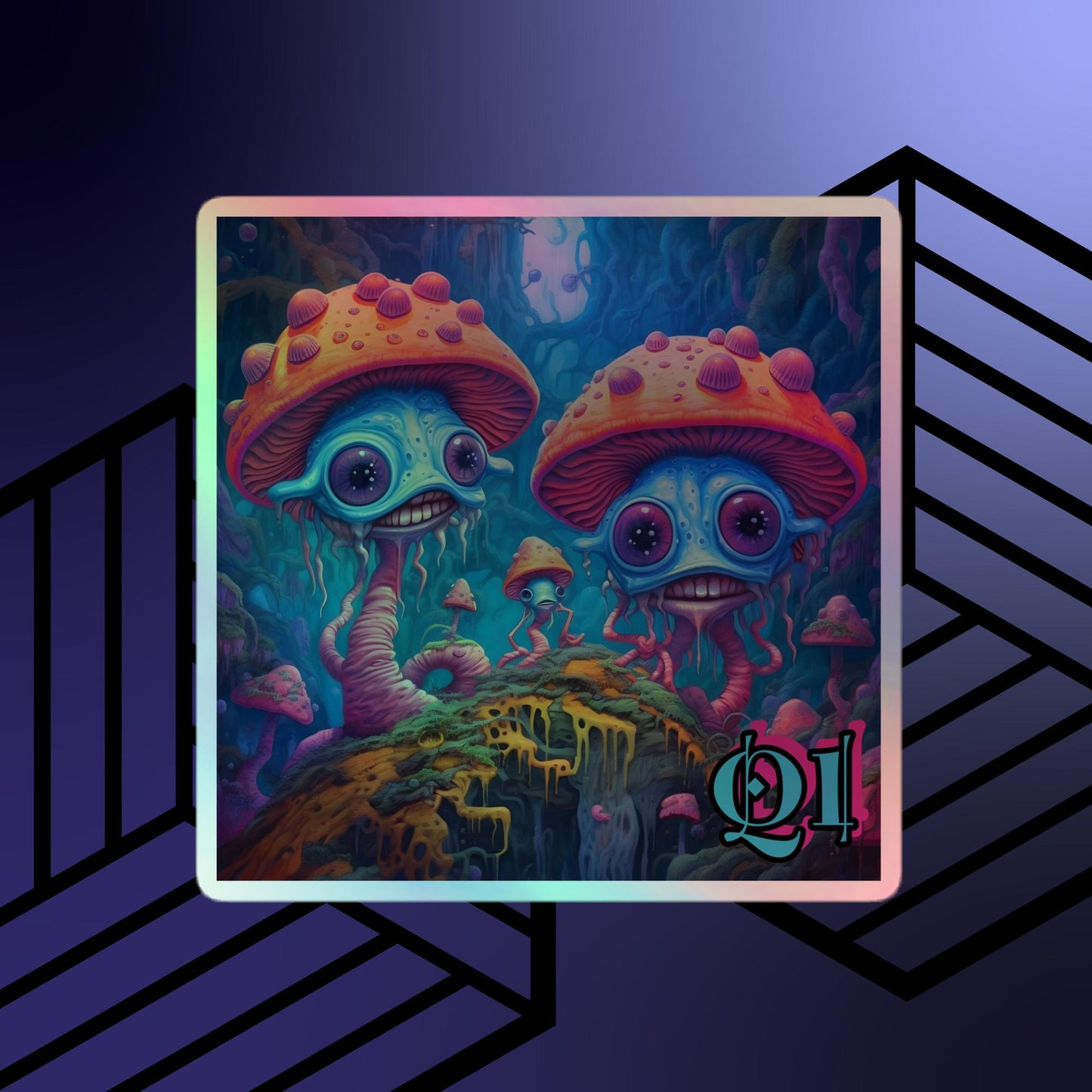 Quantum Caps Holographic stickers