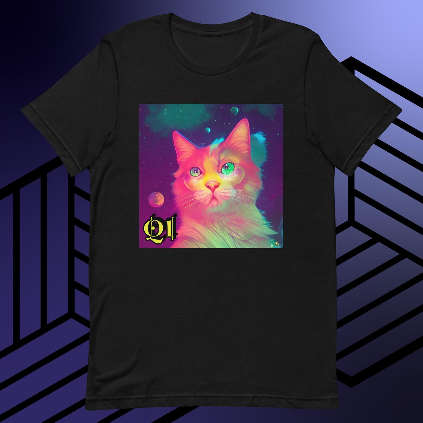 Psychedelic Purrrfection Unisex t-shirt