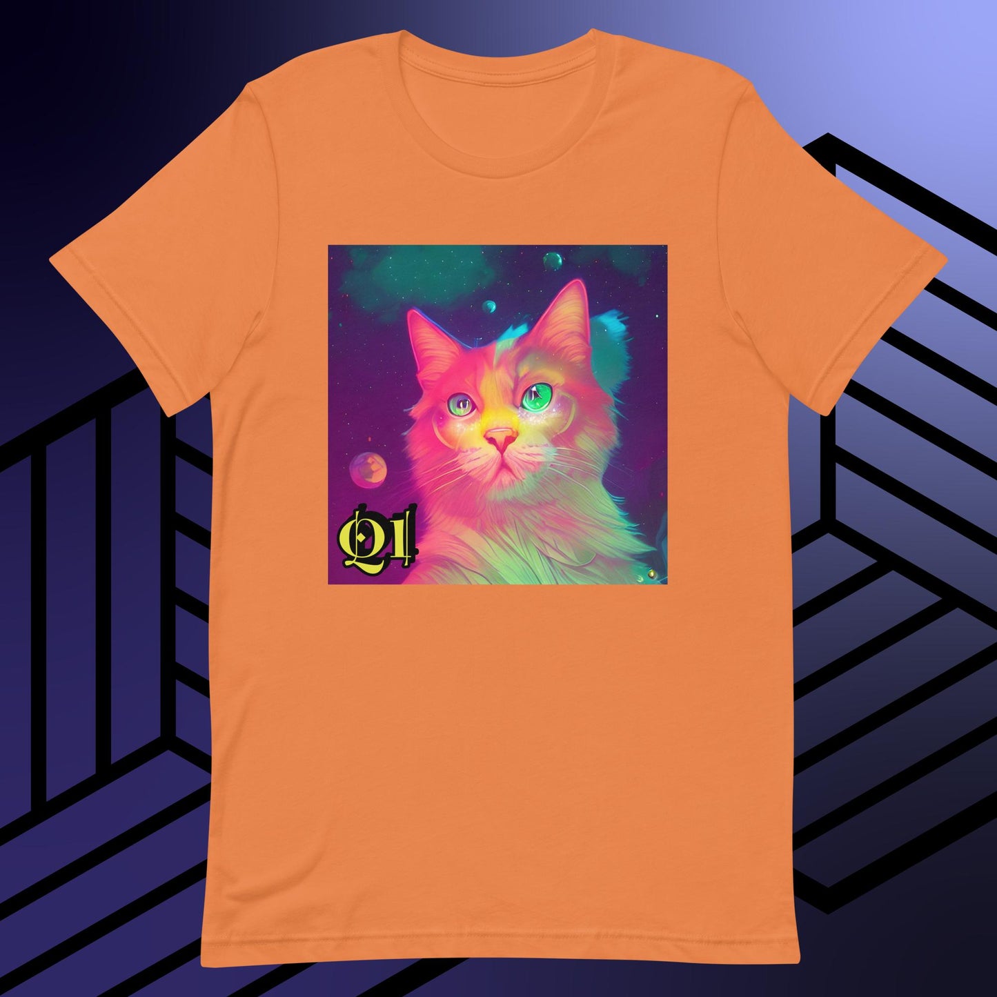 Psychedelic Purrrfection Unisex t-shirt