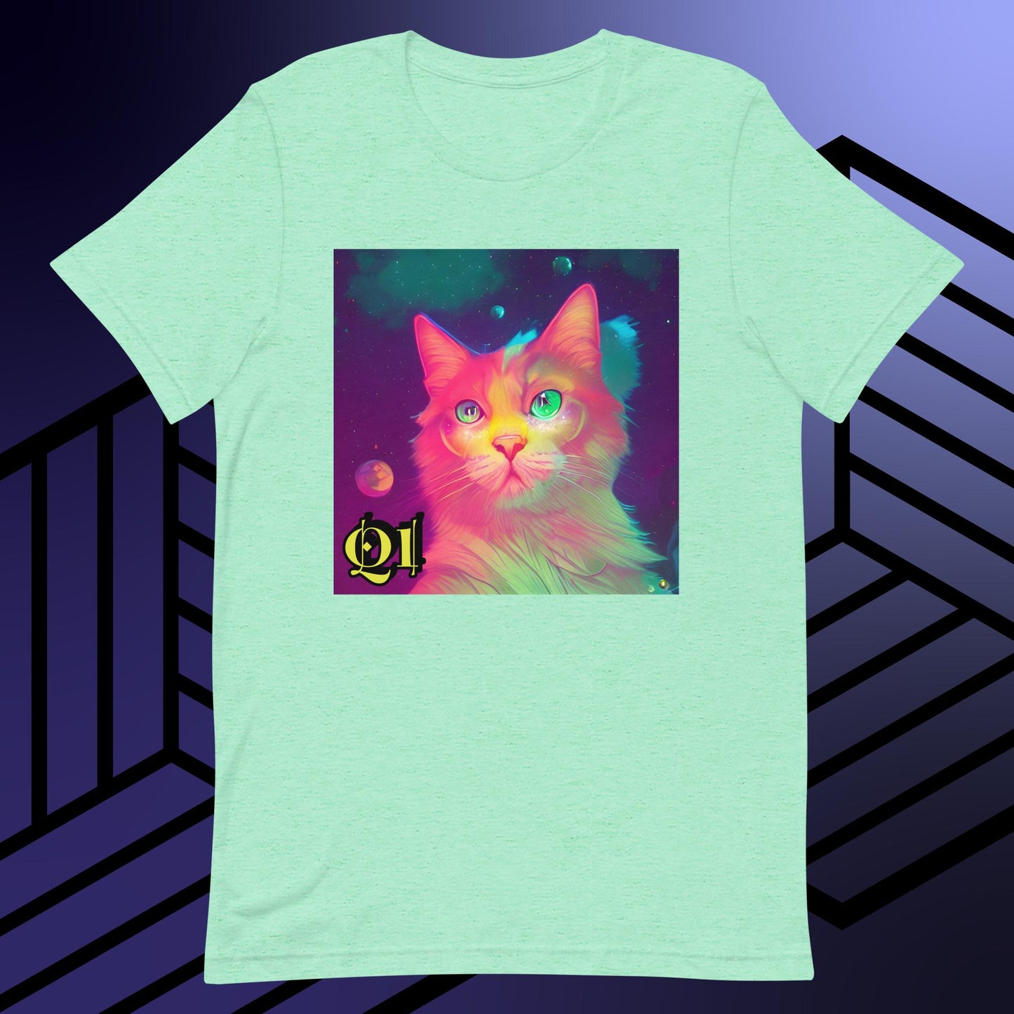 Psychedelic Purrrfection Unisex t-shirt