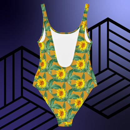 Cute Sunflower One-Piece Swimsuit