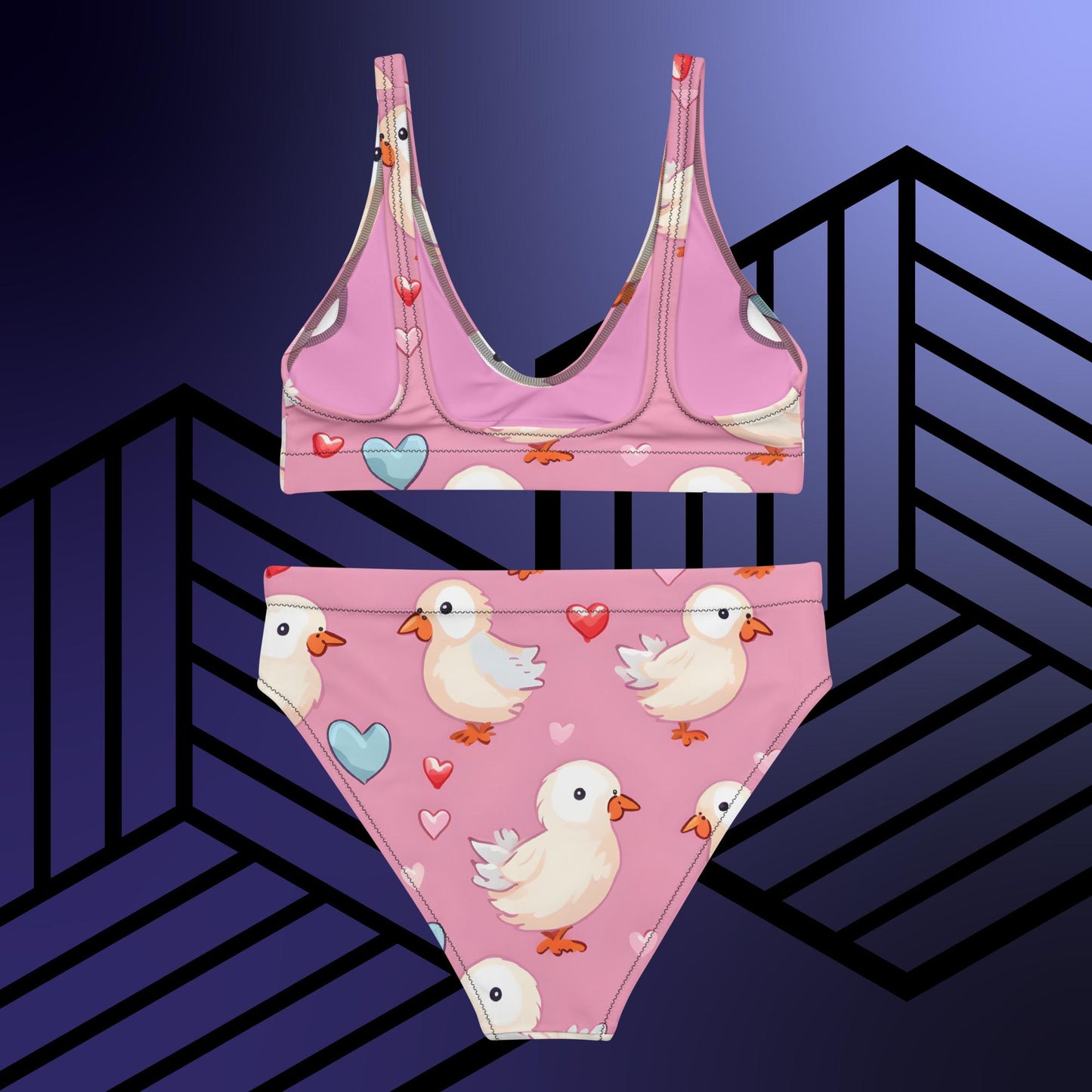 Love Birds high-waisted bikini