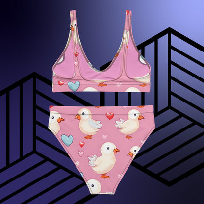 Love Birds high-waisted bikini