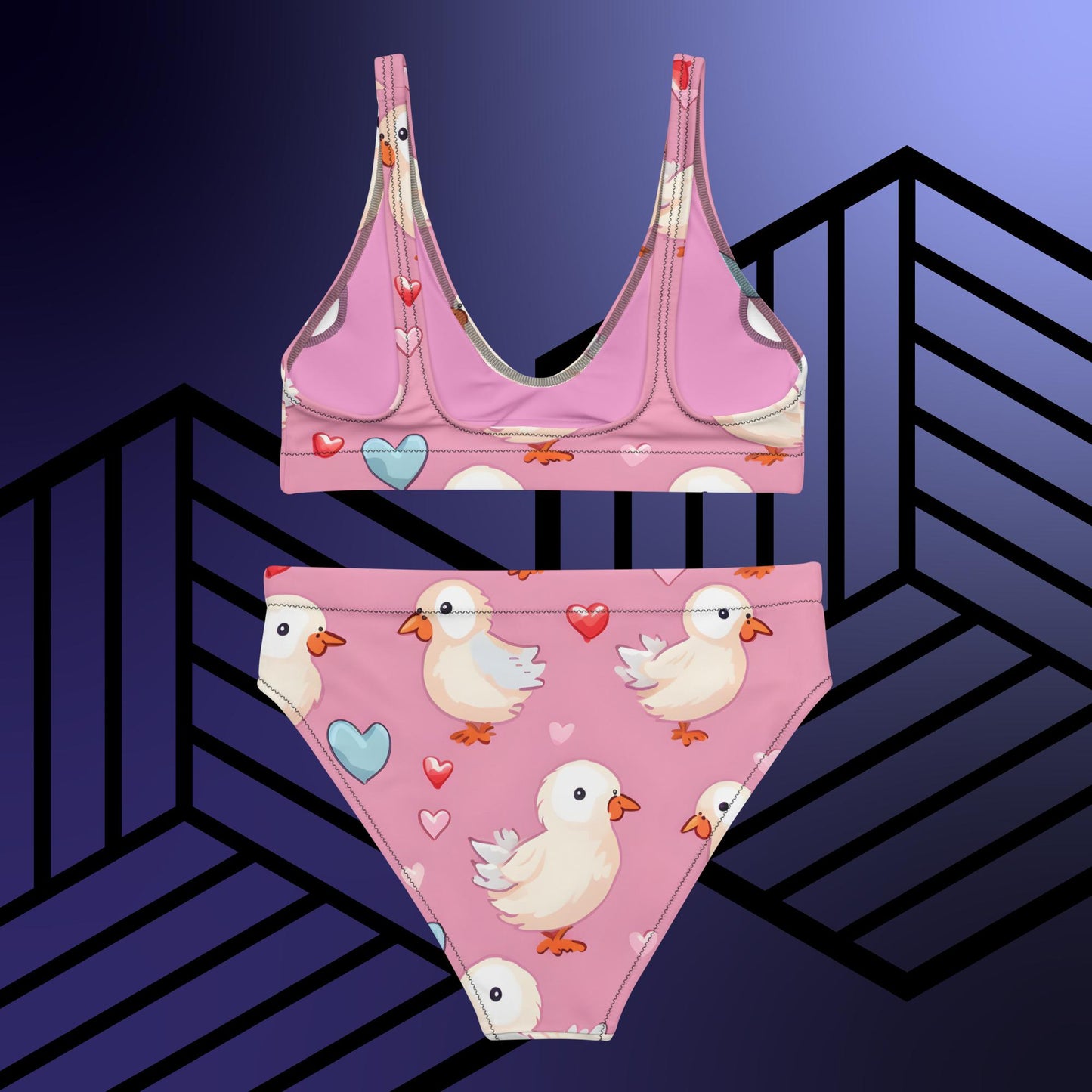 Love Birds high-waisted bikini