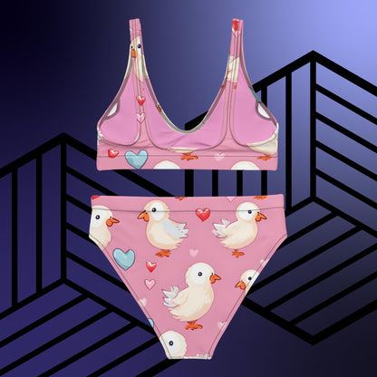 Love Birds high-waisted bikini