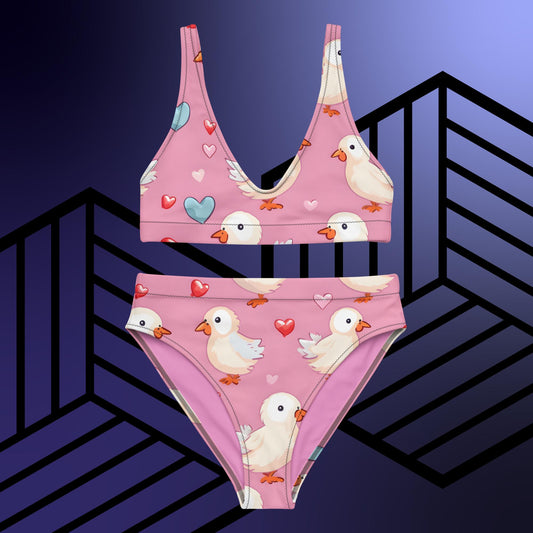 Love Birds high-waisted bikini