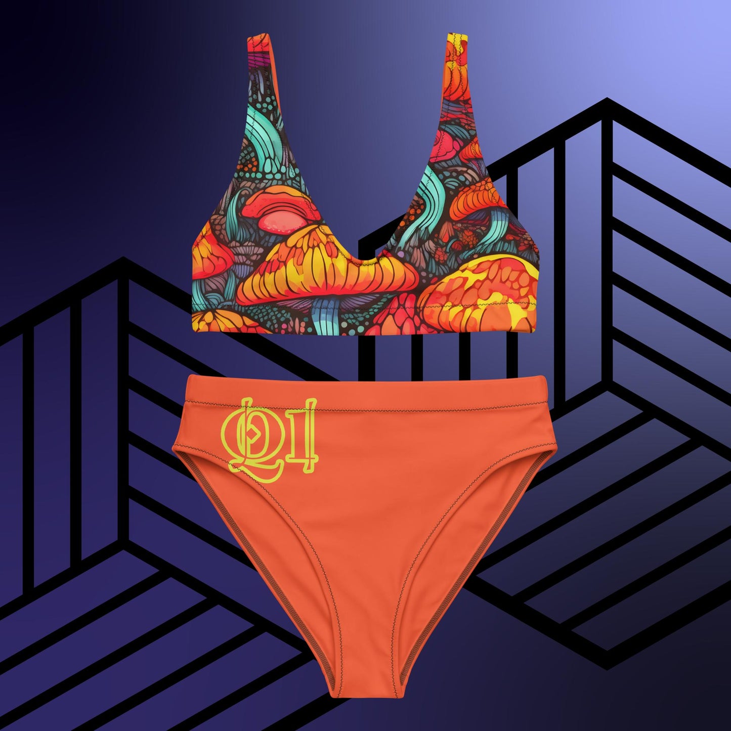 Funky Fungus high-waisted bikini