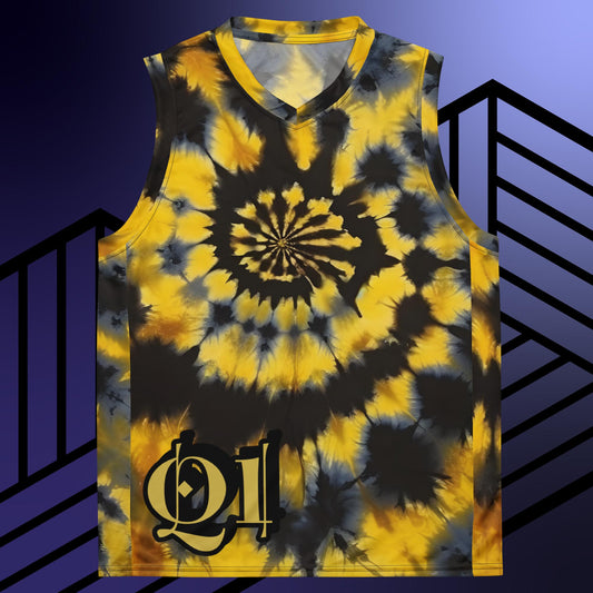 Trippy Tie Dye unisex basketball jersey