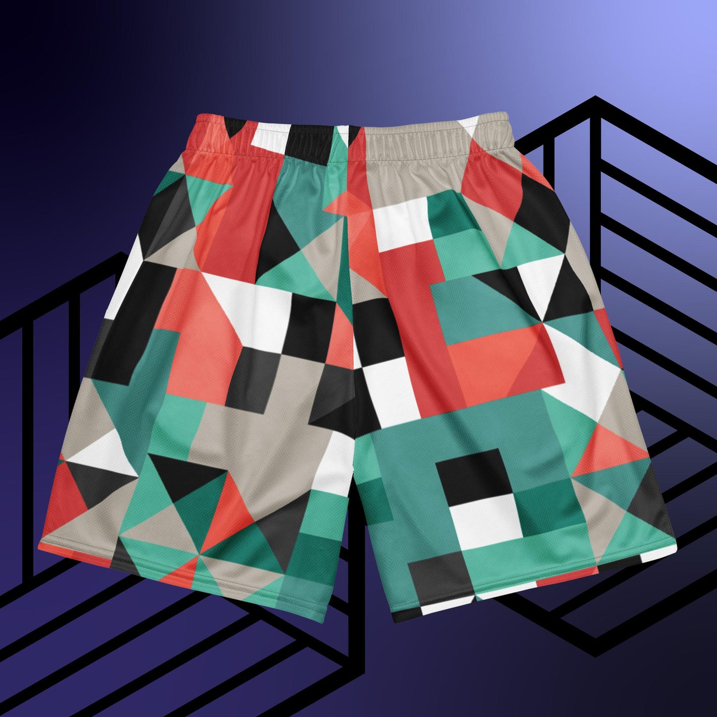 Pixilated Unisex mesh shorts