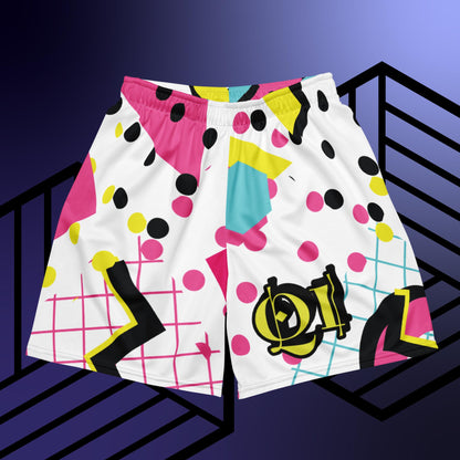Retro Drip Unisex mesh shorts