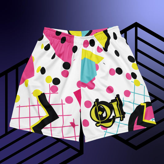 Retro Drip Unisex mesh shorts