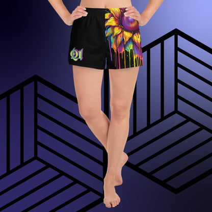 Psychedelic Sunflower Women’s Athletic Shorts