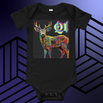 Trippy Buck Baby short sleeve one piece