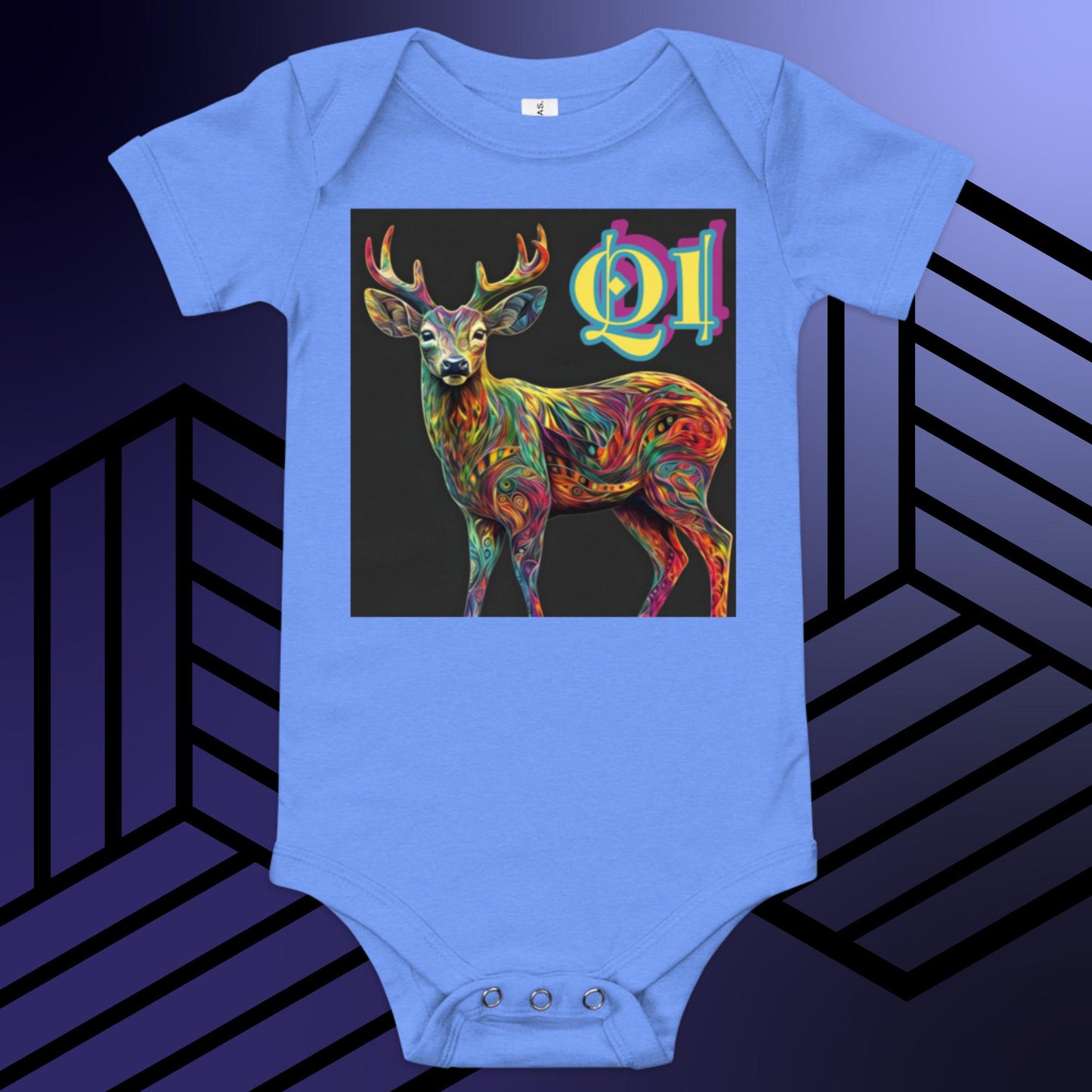 Trippy Buck Baby short sleeve one piece