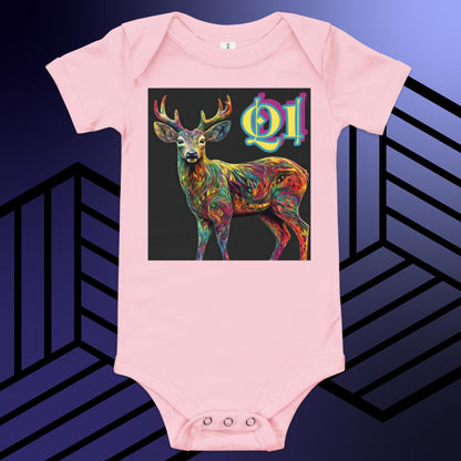 Trippy Buck Baby short sleeve one piece