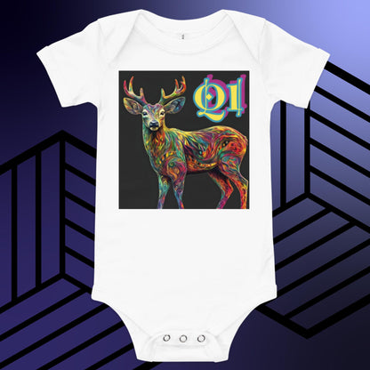 Trippy Buck Baby short sleeve one piece