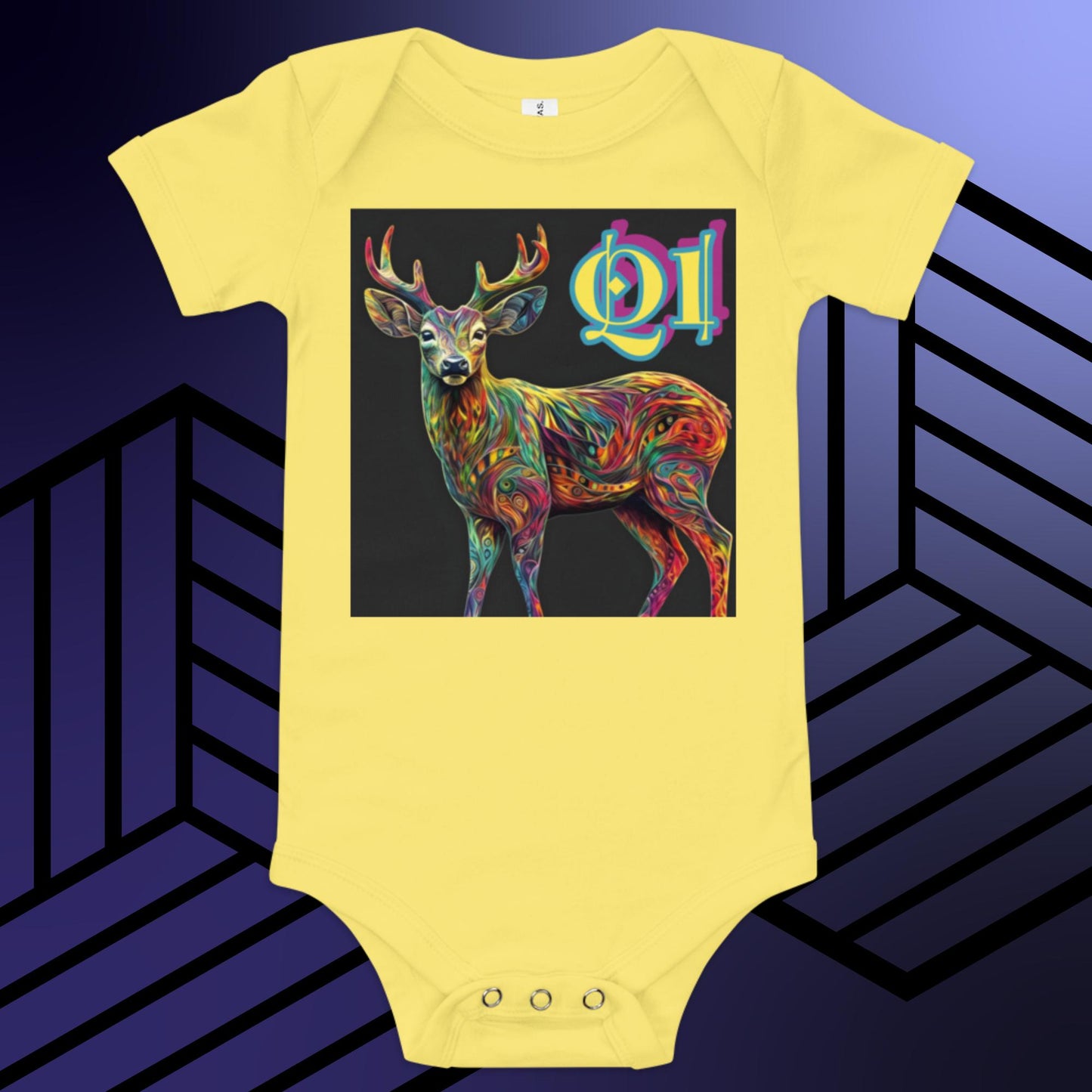 Trippy Buck Baby short sleeve one piece