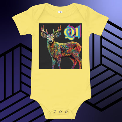 Trippy Buck Baby short sleeve one piece