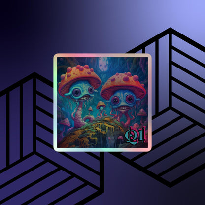 Quantum Caps Holographic stickers