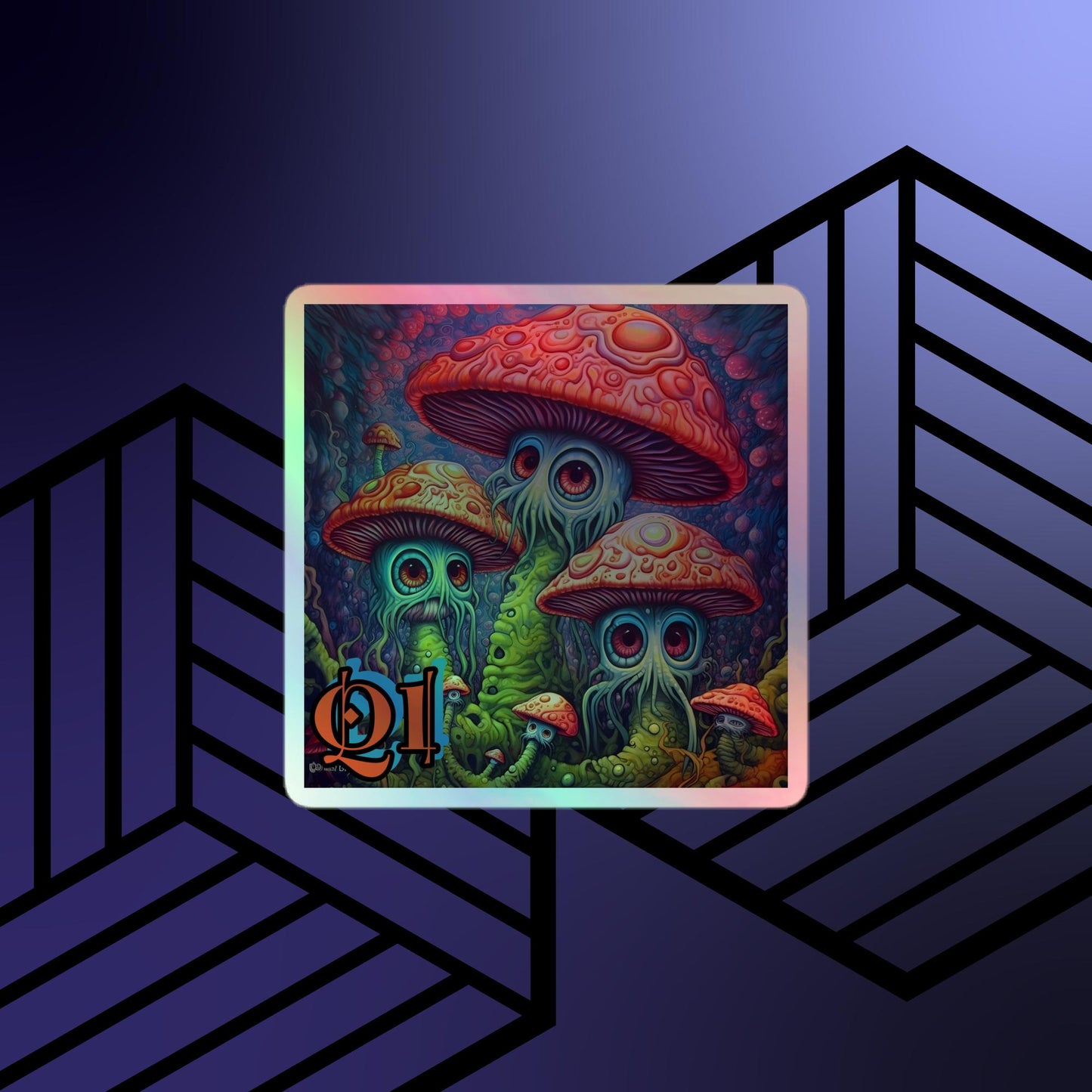 Quantum Caps Holographic stickers