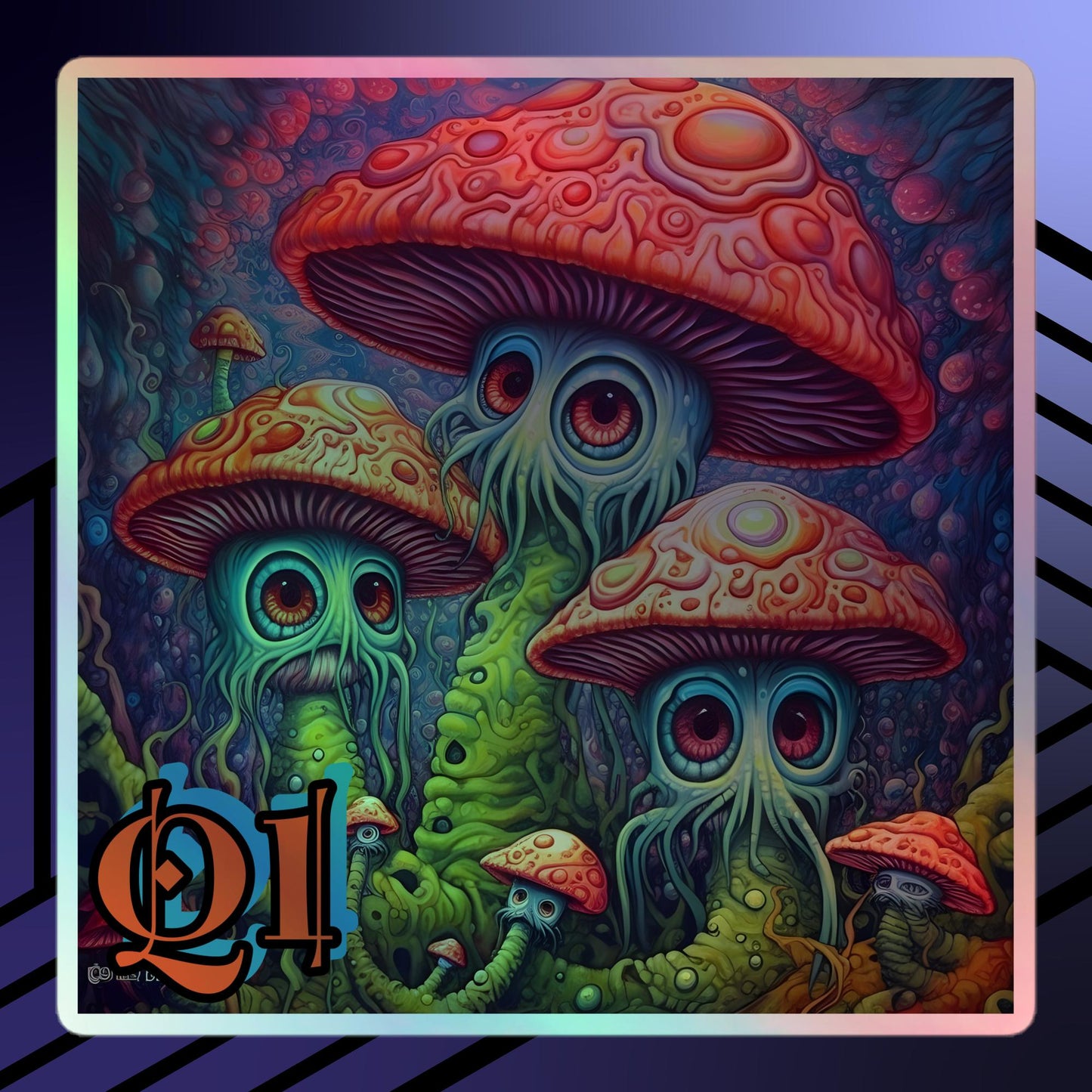 Quantum Caps Holographic stickers