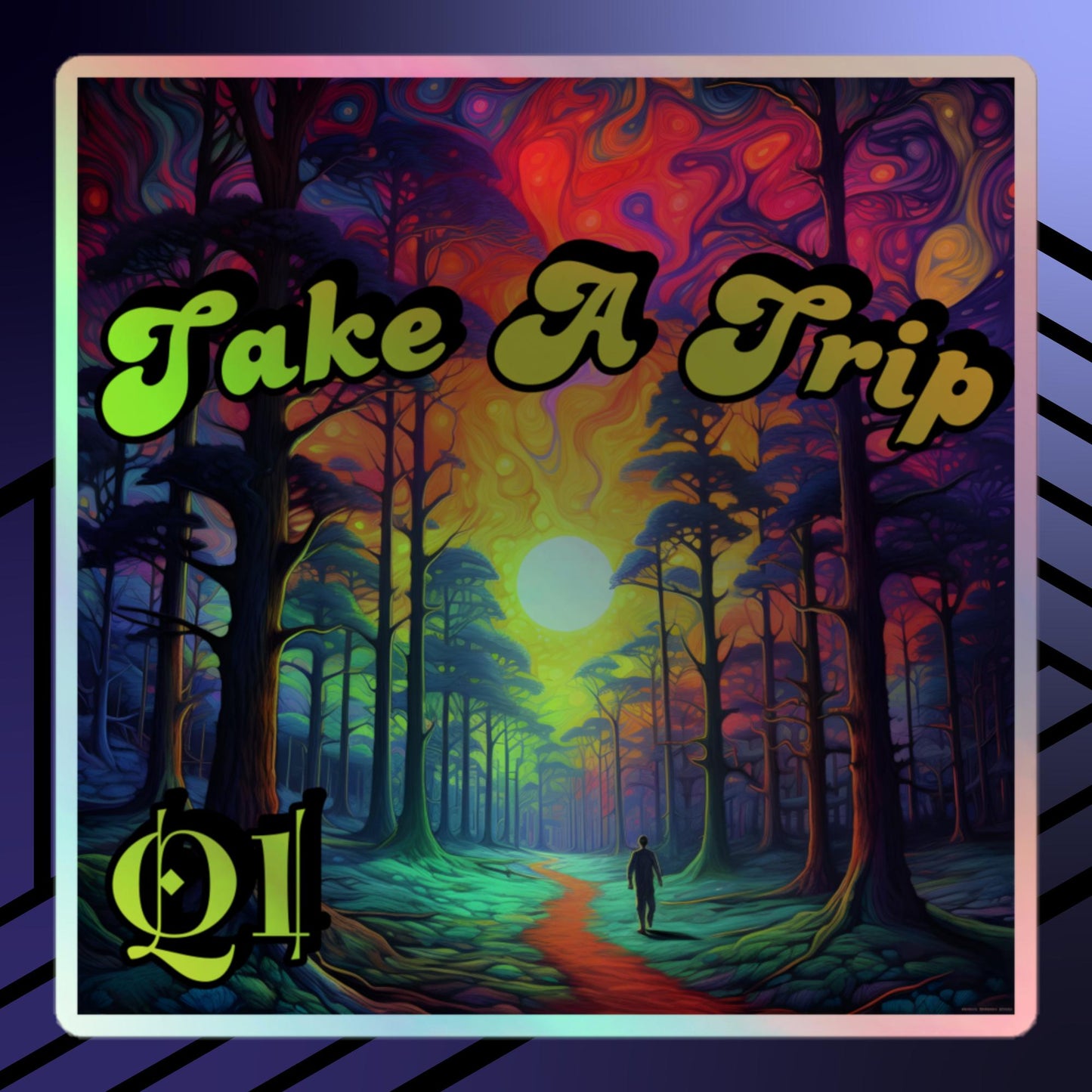 Take A Trip Holographic stickers