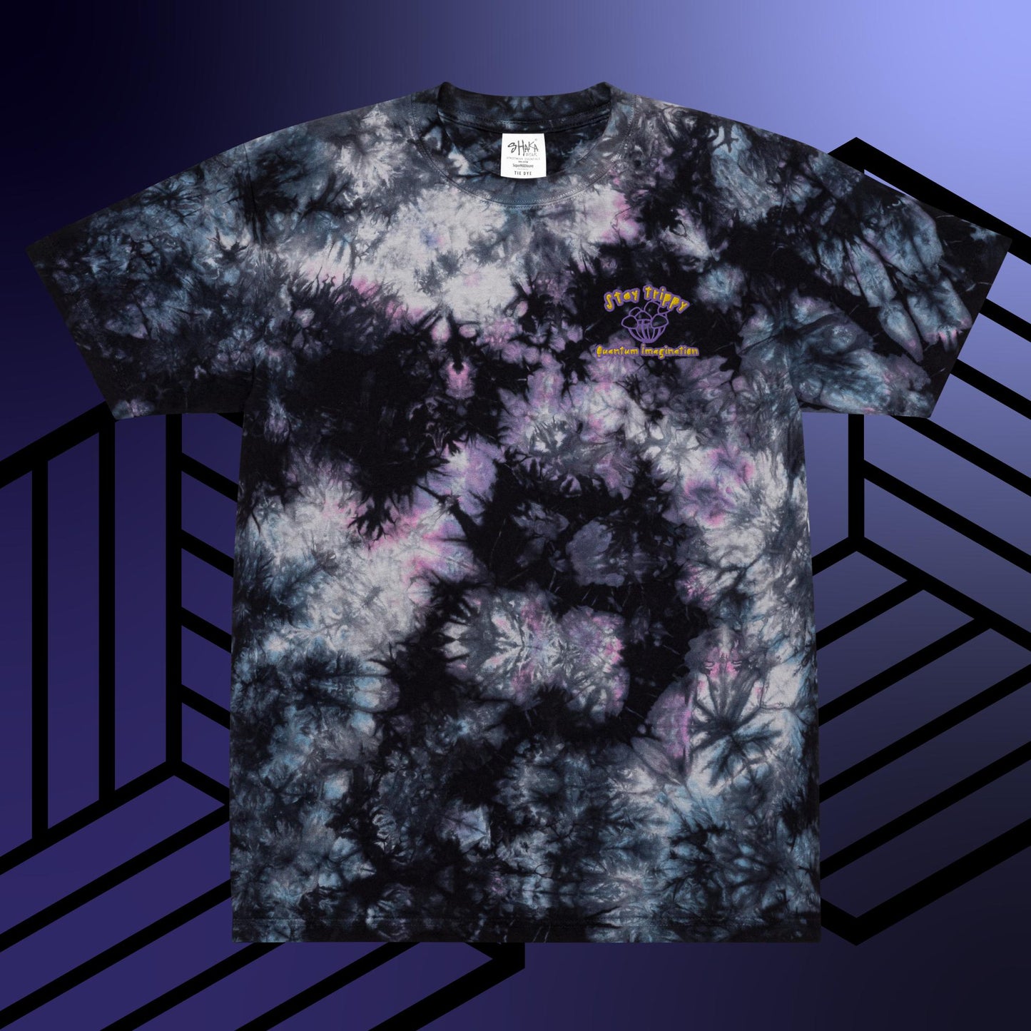 Stay Trippy Sherbet Shaka Oversized tie-dye t-shirt