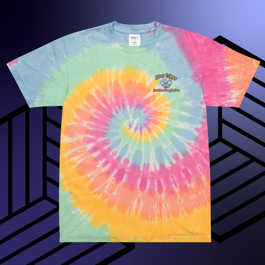Stay Trippy Sherbet Shaka Oversized tie-dye t-shirt