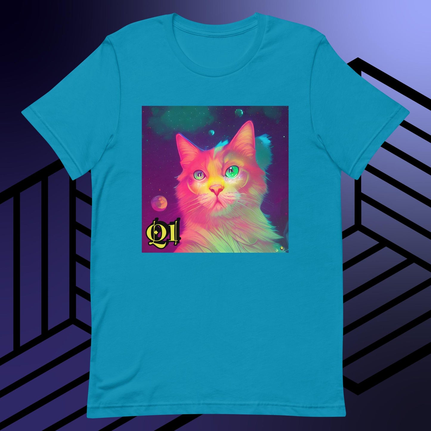 Psychedelic Purrrfection Unisex t-shirt