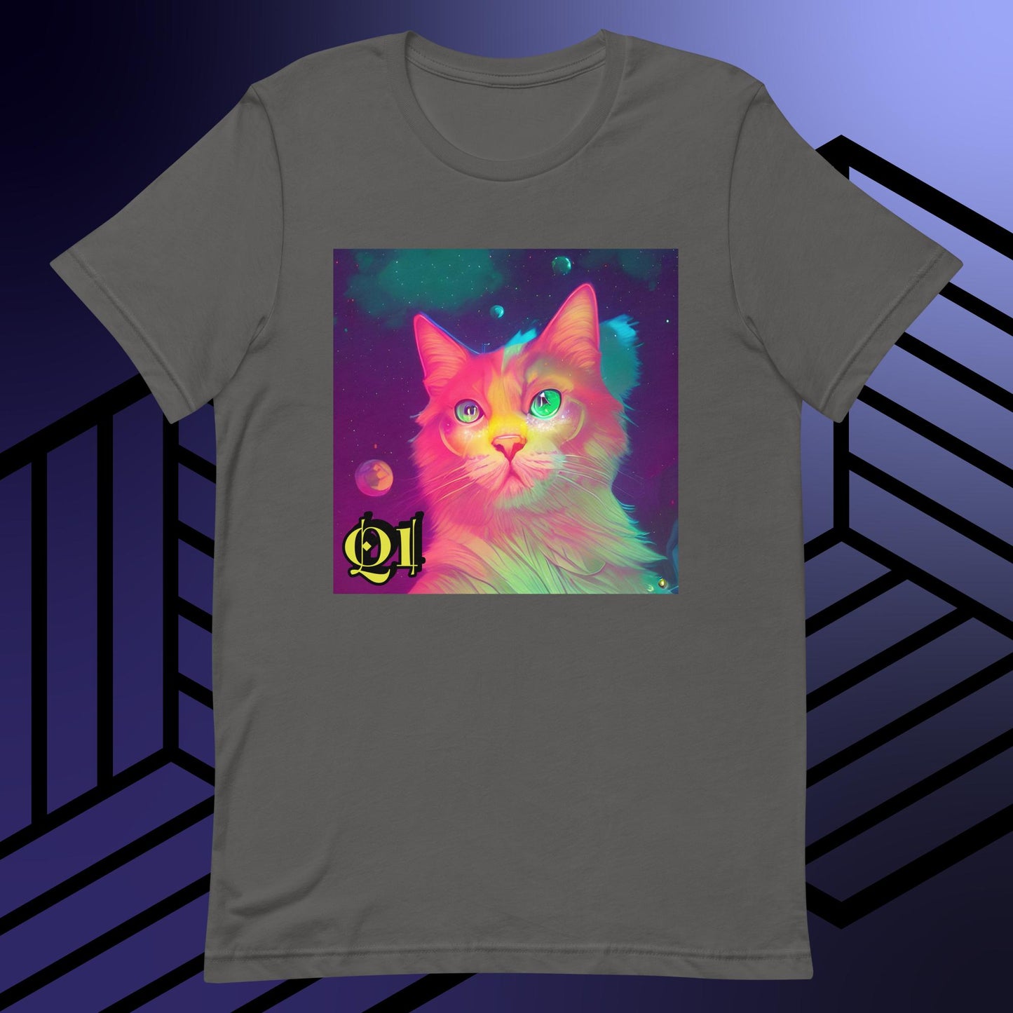 Psychedelic Purrrfection Unisex t-shirt