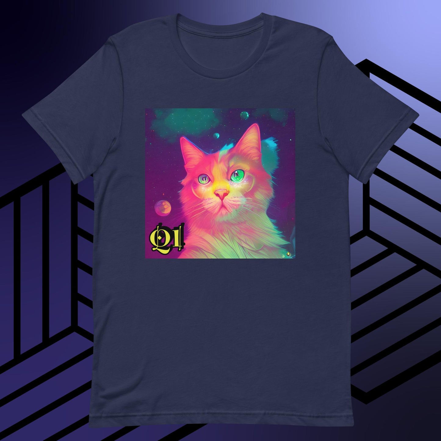 Psychedelic Purrrfection Unisex t-shirt