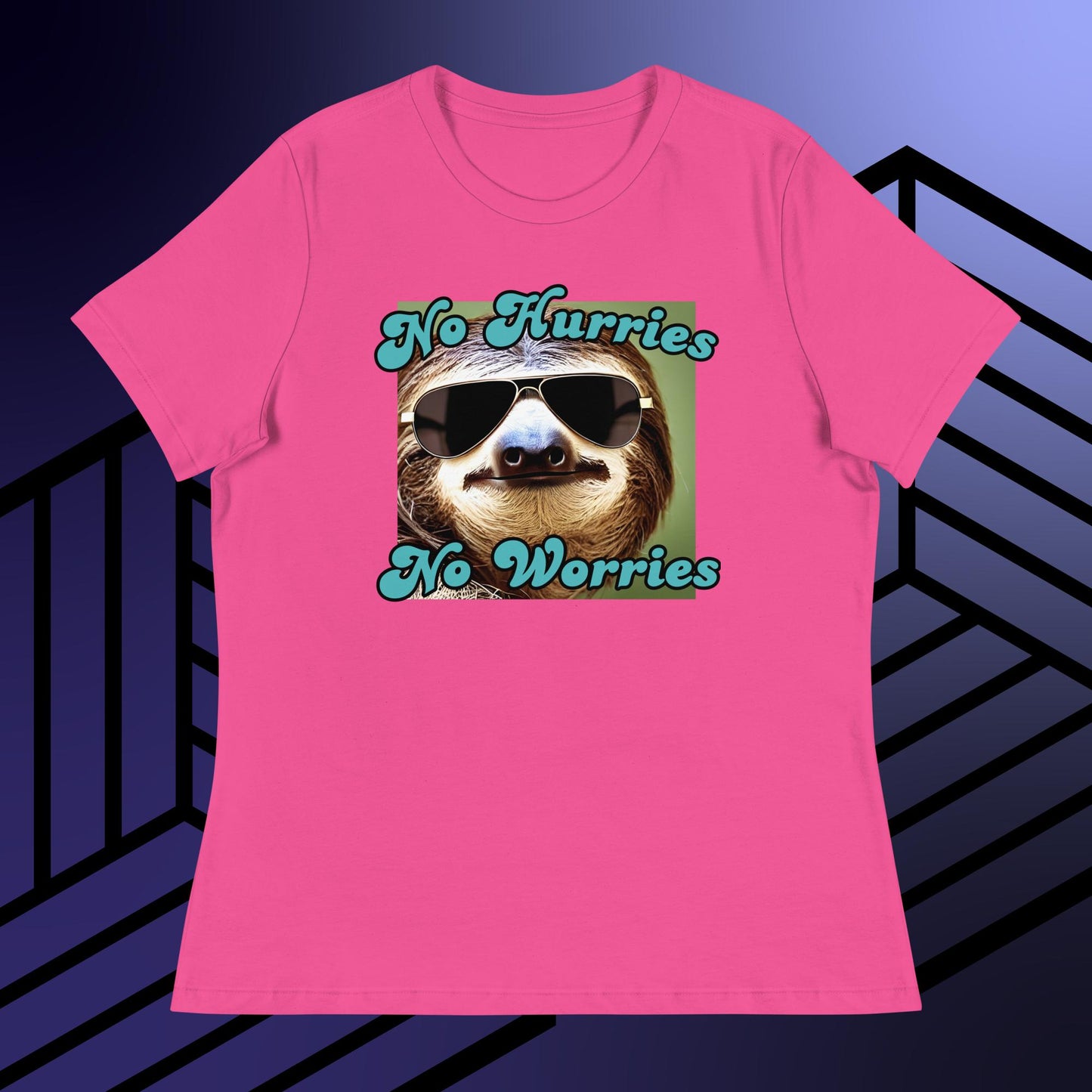No Hurries No Worries Sloth Women's Relaxed T-Shirt