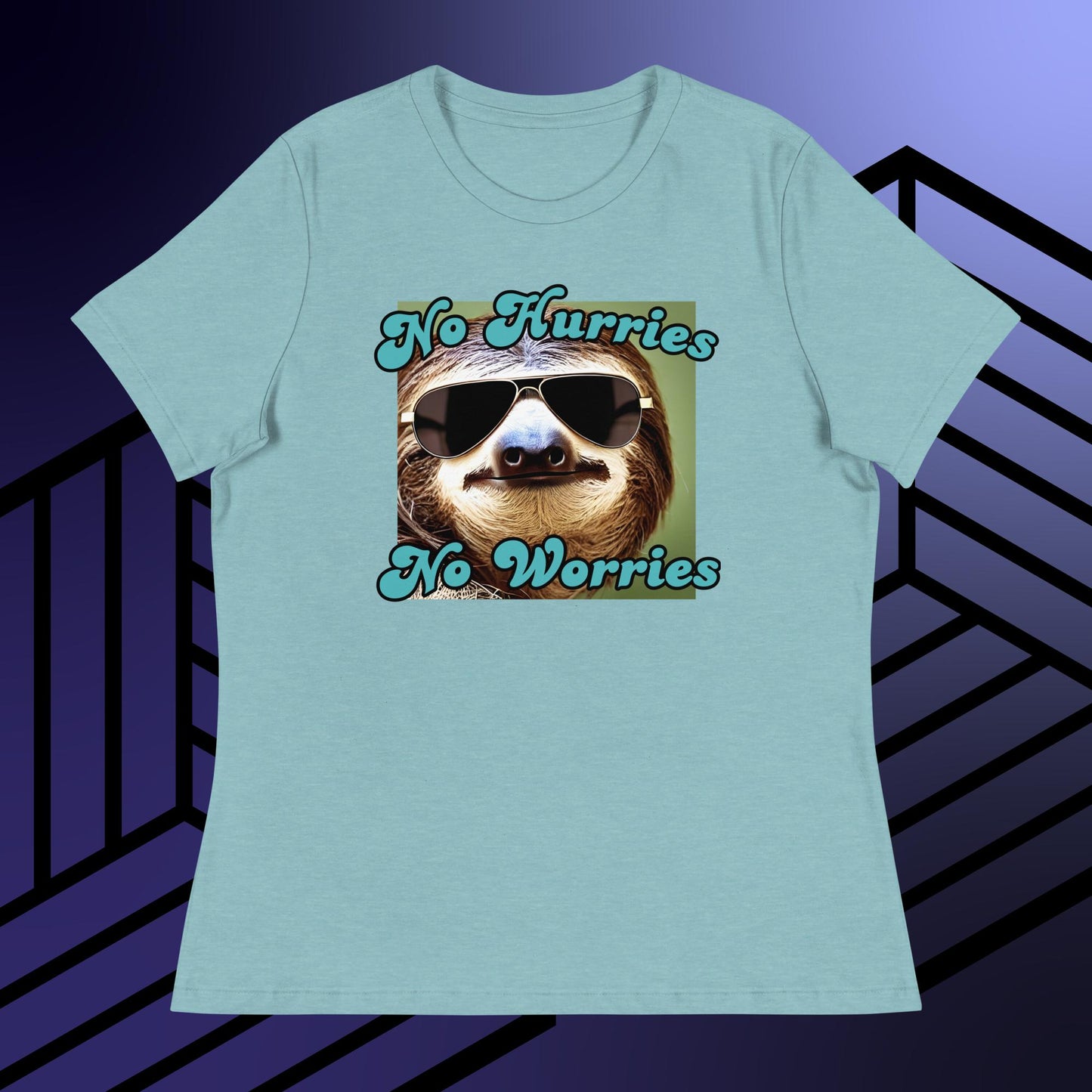 No Hurries No Worries Sloth Women's Relaxed T-Shirt