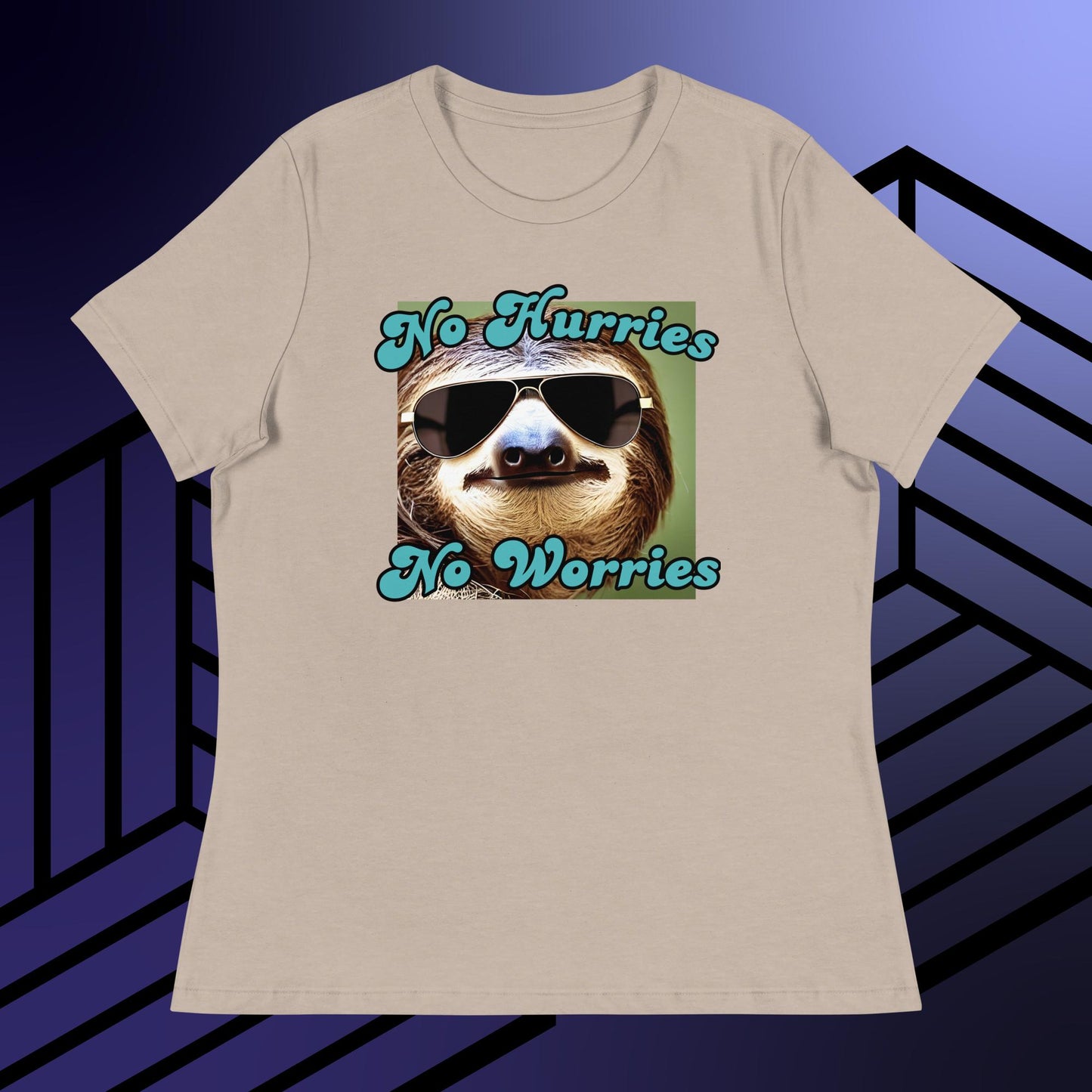 No Hurries No Worries Sloth Women's Relaxed T-Shirt