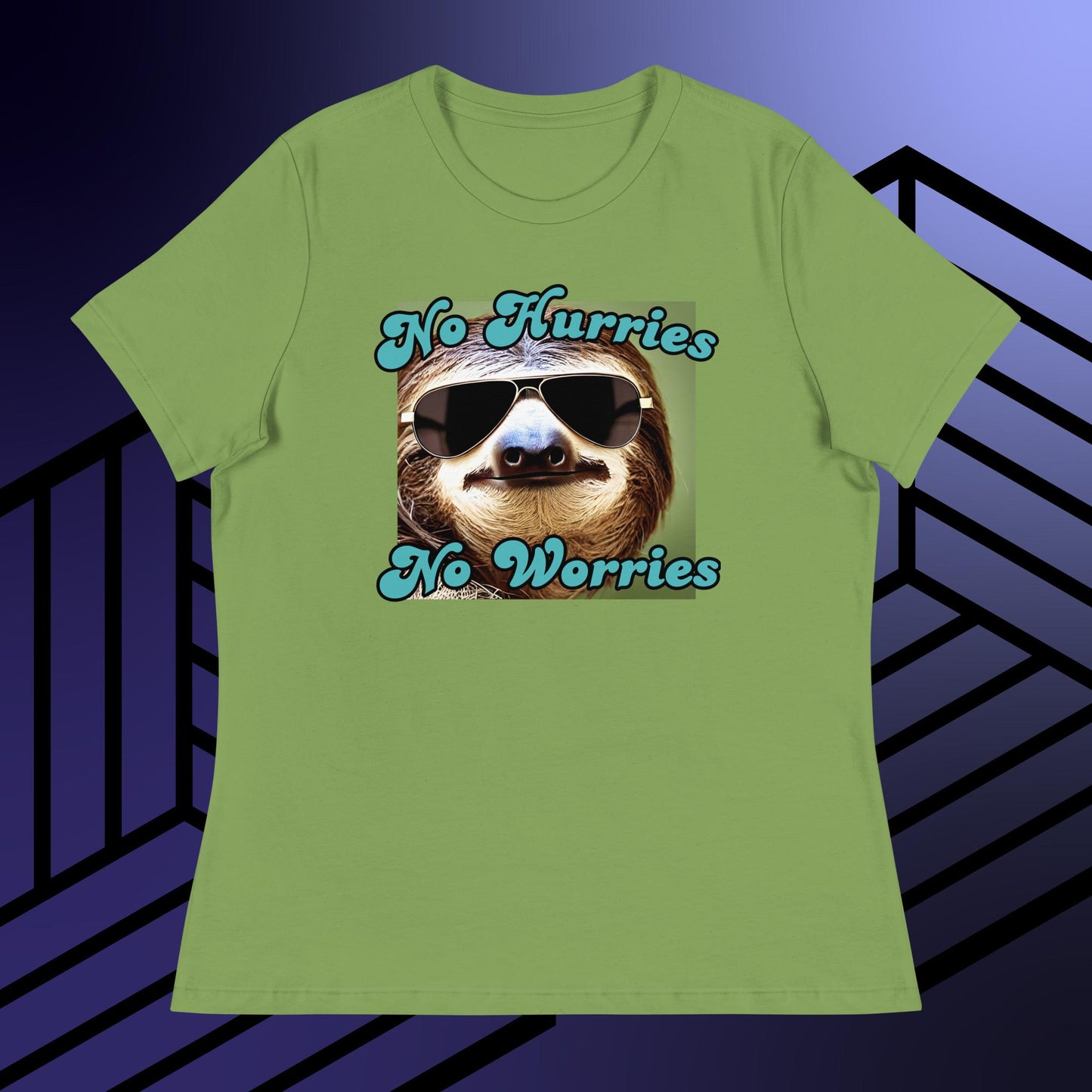 No Hurries No Worries Sloth Women's Relaxed T-Shirt